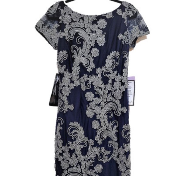 JS Collections Soutache-Trim Midi Dress / Wedding/ - Picture 3 of 9